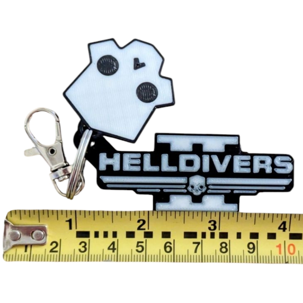 Helldivers II Skull Keychain - Picture 3 of 6